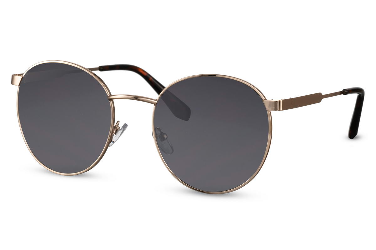 Lentes de Sol Estilo Hipster Rounded Aviators - Negro